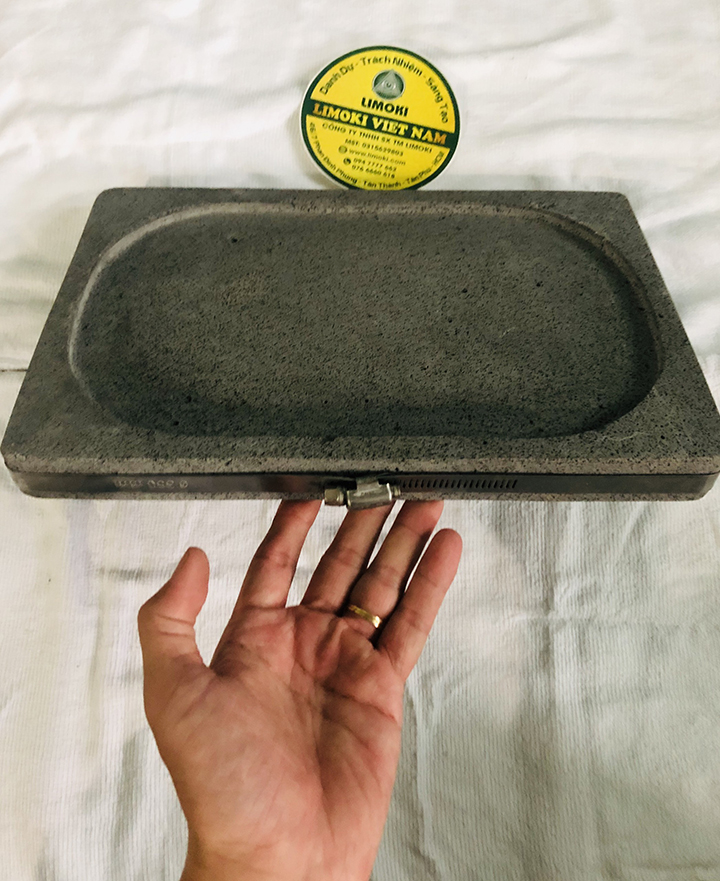 Đá Nướng Thịt Núi Lửa Hình Chữ Nhật 30x20x3cm