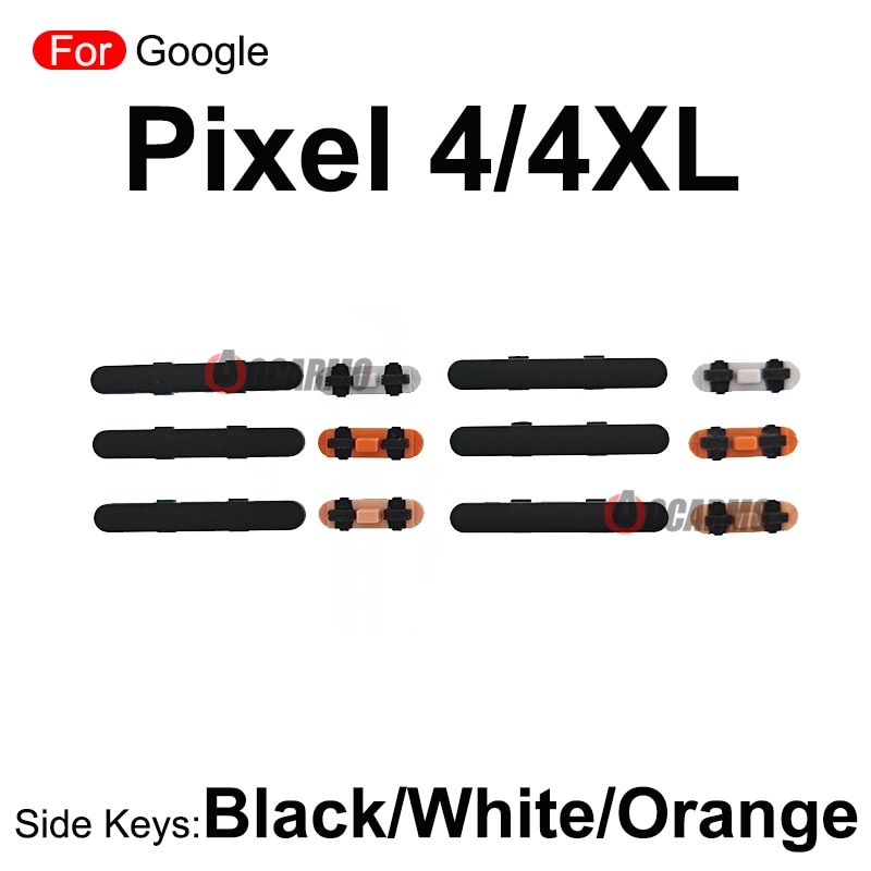 For Google Pixel 4 XL 4XL Side Button Keys Power On Off Volume Button Replacement Parts Use For Black White Orange Phone