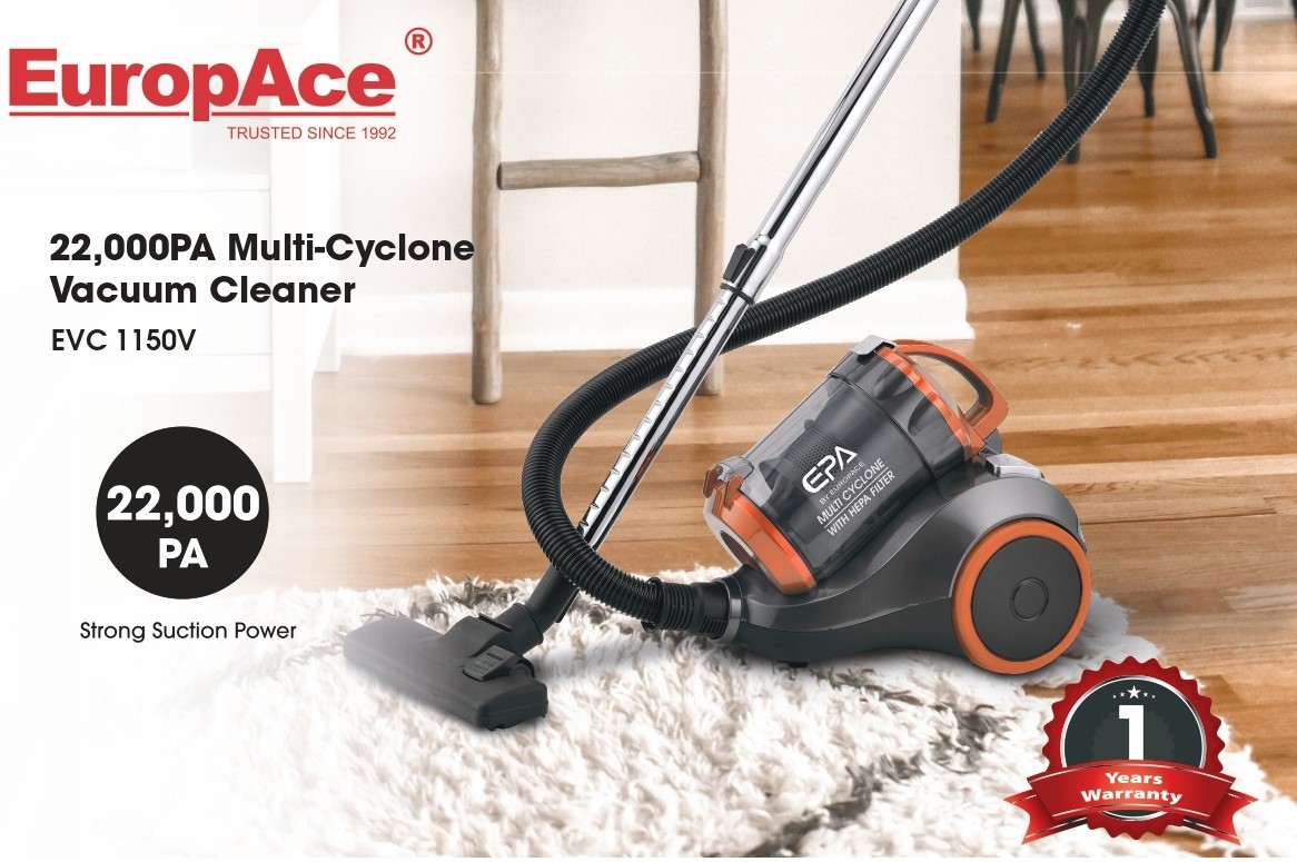 Europace MultiCyclone Vacuum Cleaner with hepa filter EVC 1150V
