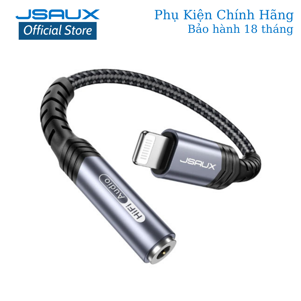 Cáp Chuyển Đổi MFi Lightning Sang 3.5mm Audio Adapter JSAUX thumbnail
