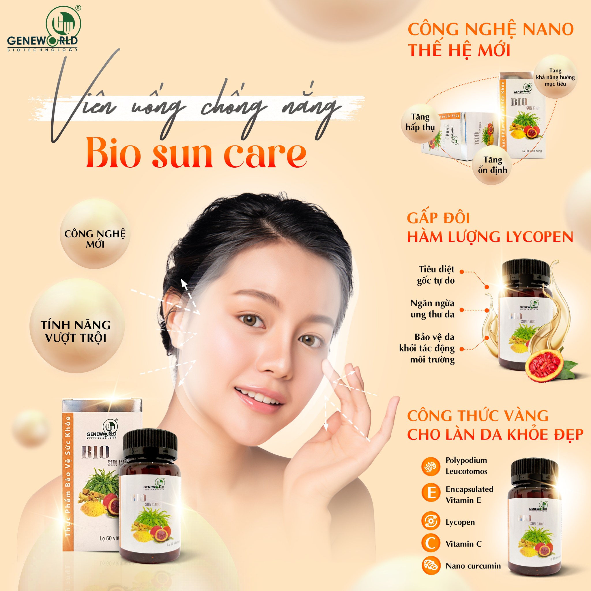 Viên uống chống nắng bio sun care