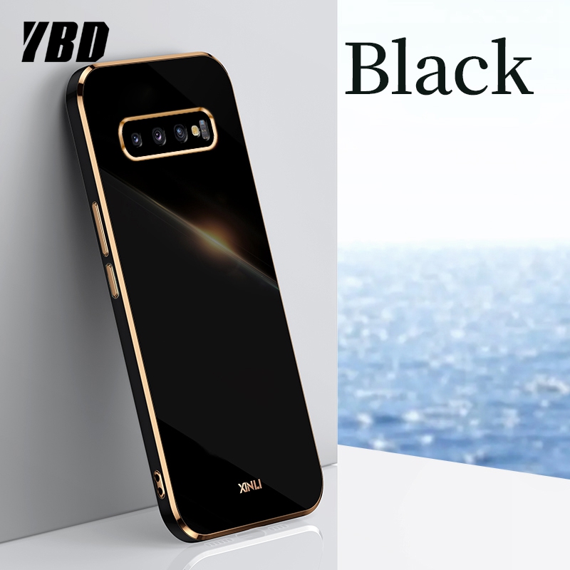 YBD Plating phone Case For Samsung Galaxy S10 Plus Casing Precise Camera Protection cases Luxury Straight Edge Cover