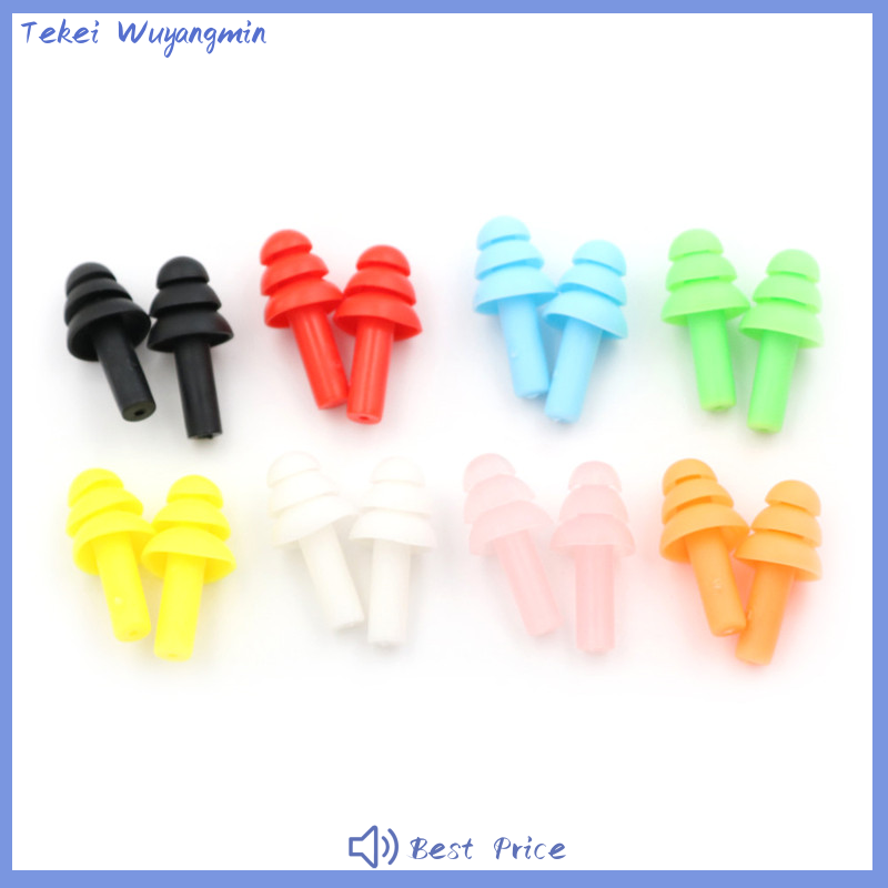 Tekei 20 cái nút bịt tai bằng silicon Nút Bịt Tai Chống Ồn thoải mái khi học tập giấc ngủ