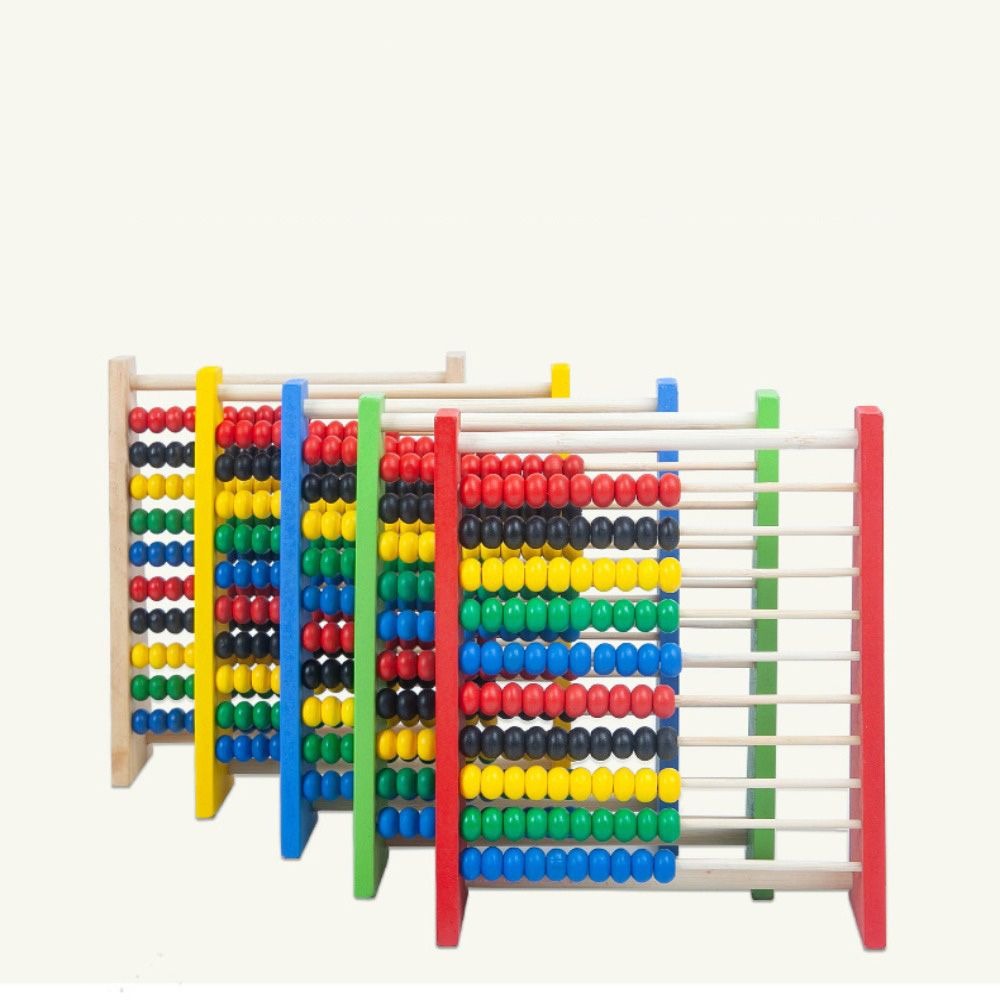 AFGYJT Wooden Wooden Abacus Colorful Beads Intelligence Development Math Teaching Tool Calculation Bead Counting Children Toys 3-6 Year Olds Toys