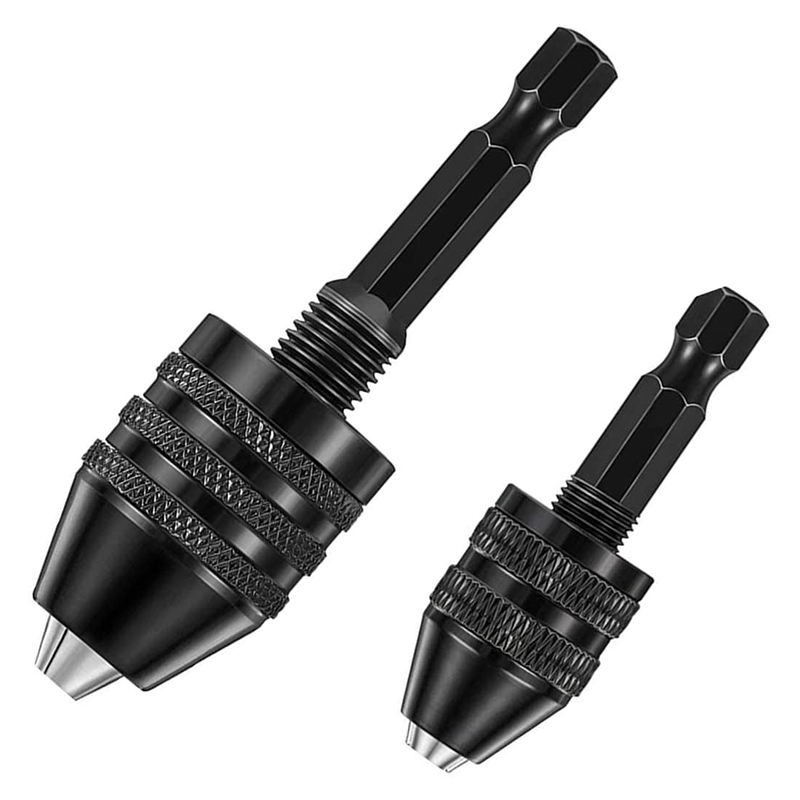 2Pcs Hex Shank Keyless Drill Chuck 