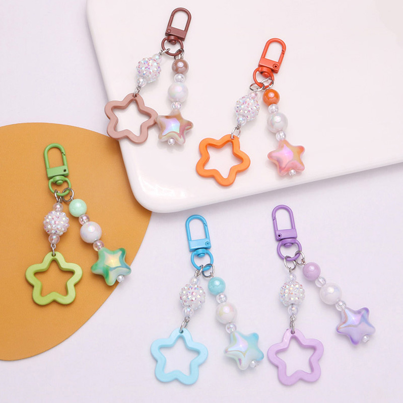 NEW%20%E3%80%90Innovative%20design%E3%80%91Star%20Pearl%20Keychain%20Chain%20Pendant%20Charm%20Keyring%20Car%20Key%20Chain%20Decor%20Headphone%20Bags%20Car%20Decoration%20For%20Girls%20-%20Image%204