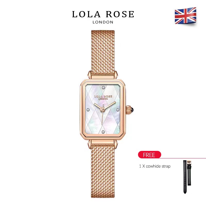 Đồng hồ nữ chính hãng đồng hồ Lolarose thiết kế mặt vuông 22x27mm vỏ ngọc trai cao cấp với dây đeo kim loại sang trọng phù hợp mang đi dự tiệc bảo hành 2 năm LR4182 đồng hồ nữ cao cấp thumbnail