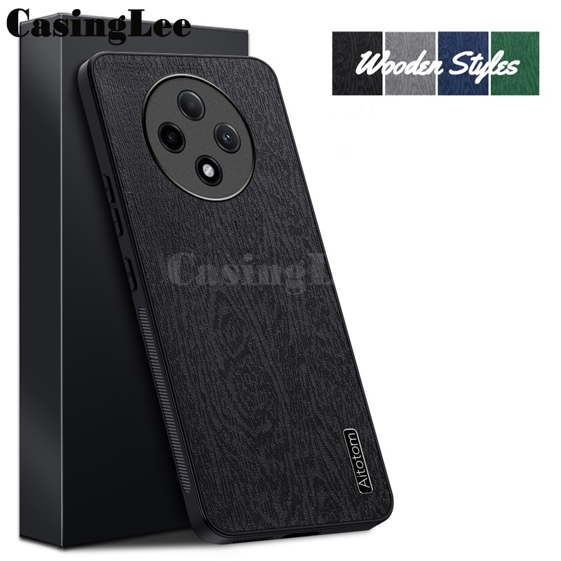 For OPPO F27 Pro / F27 Pro+ Case Wood Texture Canvas Hrad Shockproof For OPPO F27 Pro Plus Back cover Phone Cases