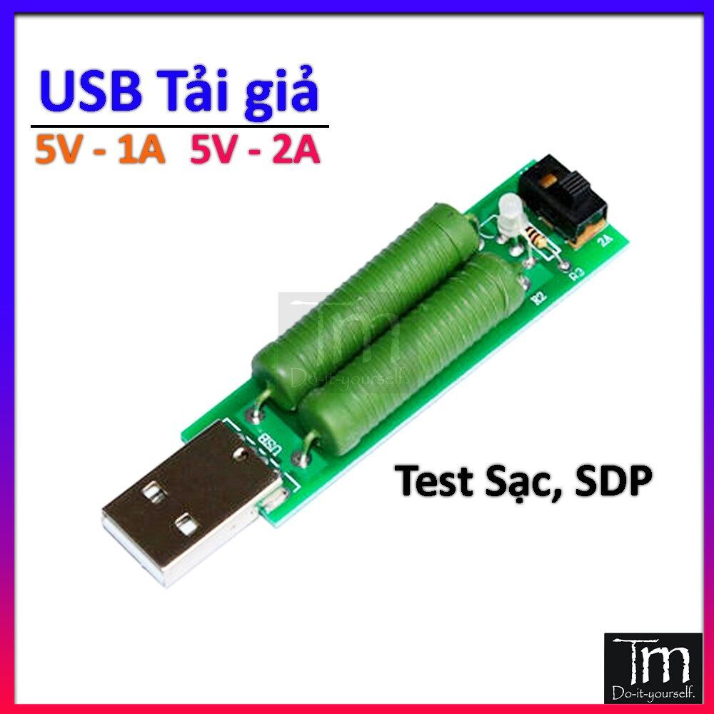 Tải giả usb 5v 1a-2a kiểm tra sạc - sdp