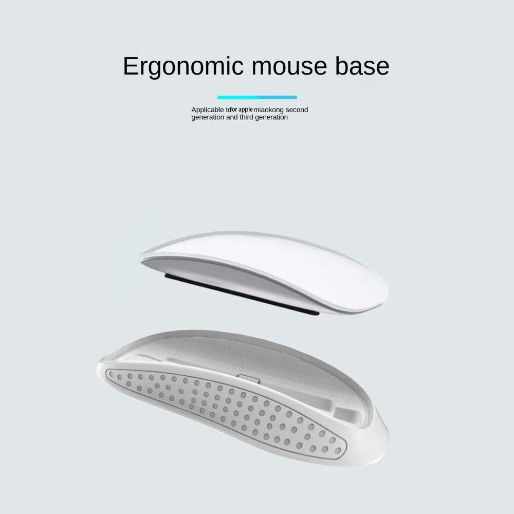 Junglepia Magic Mouse phụ kiện Mouse cơ sở Chuột công thái học Grip hỗ trợ Ergonomic 3D in ấn nâng cao cơ sở thiết kế vỏ Ốp tích hợp sạc dự phòng cho Apple Magic Mouse Dock PC