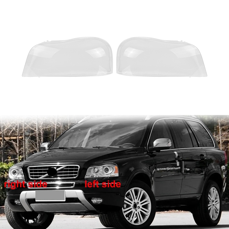 2PCS for Volvo XC90 20042013 Headlight Shell Lamp Shade Transparent