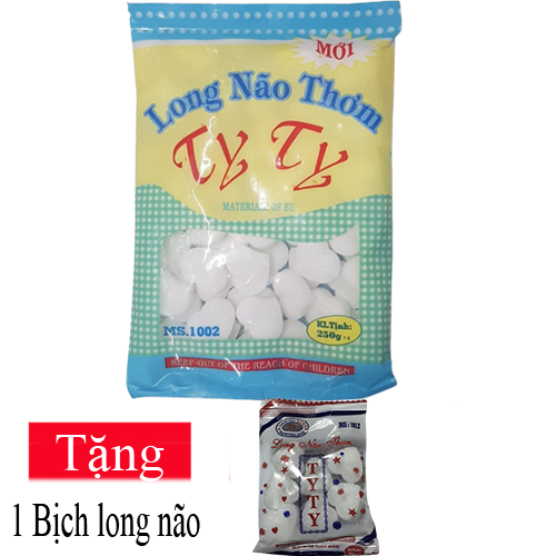 Long não thơm Ty Ty hình trái tim bịch 250g Tặng 1 bịch long não 20g xua đuổi chuột, côn trùng, kiến, gián - băng phiến TYTY thơm phòng