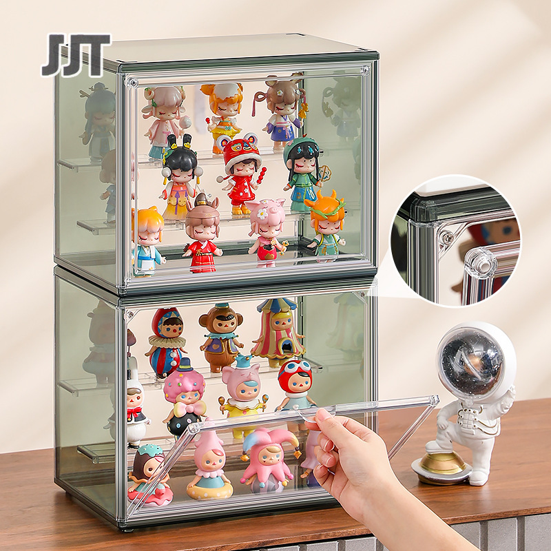 Blind box storage display shelf, desktop transparent dustproof acrylic storage cabinet figure display box