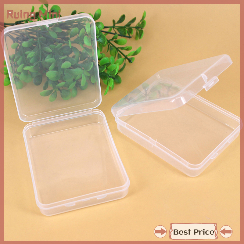 Ruing INS Transparent Plastic Storage Box Photocards Small Card Storage Box Desk Organizer Box Classification Box Stationery Box