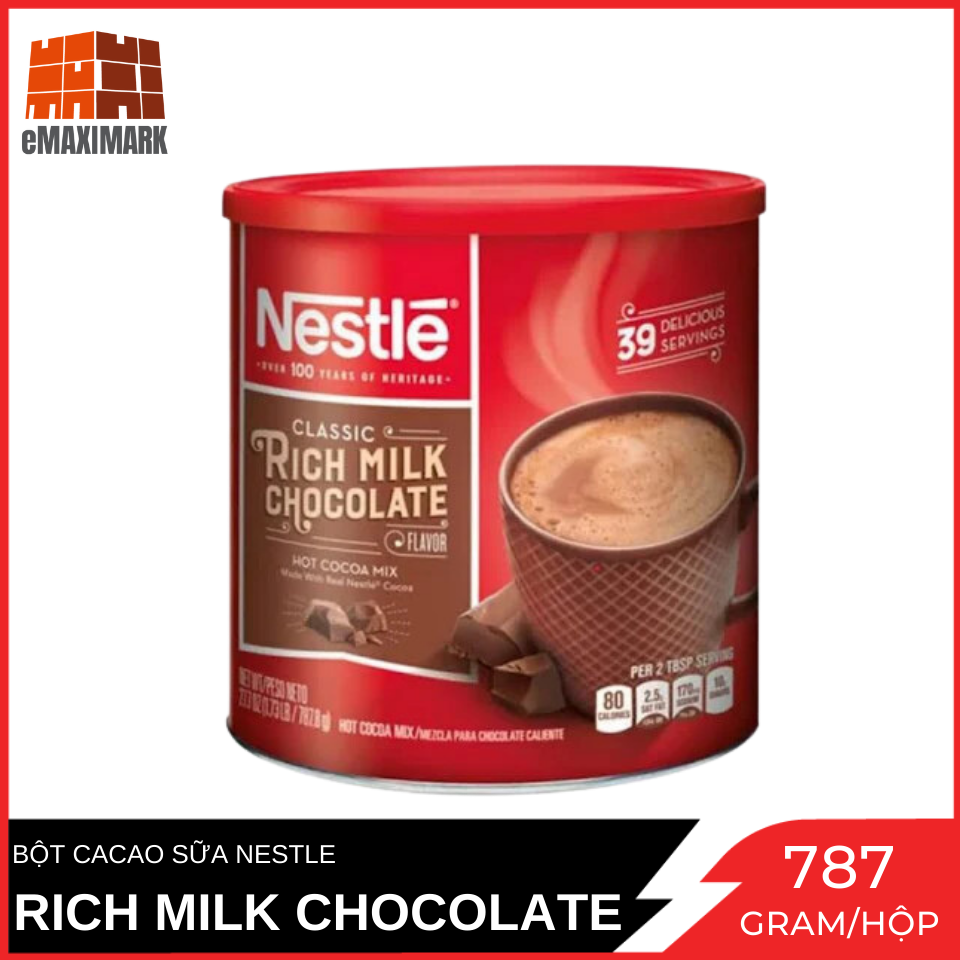 Bột Socola Sữa Nestle Rich Milk Chocolate Hộp 787gram