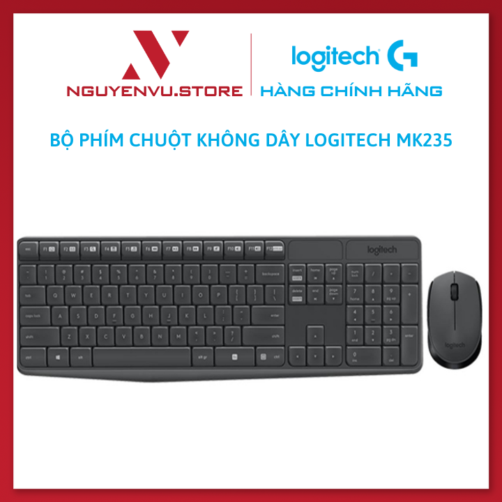 Logitech Wireless Keyboard mouse mk235 set-Original