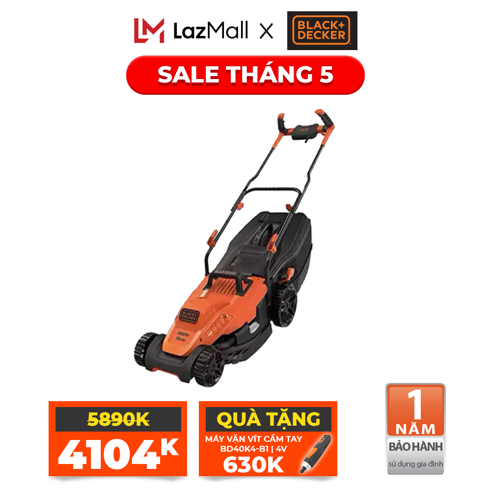 Máy cắt cỏ 1600W Black&Decker BEMW471BH-B1