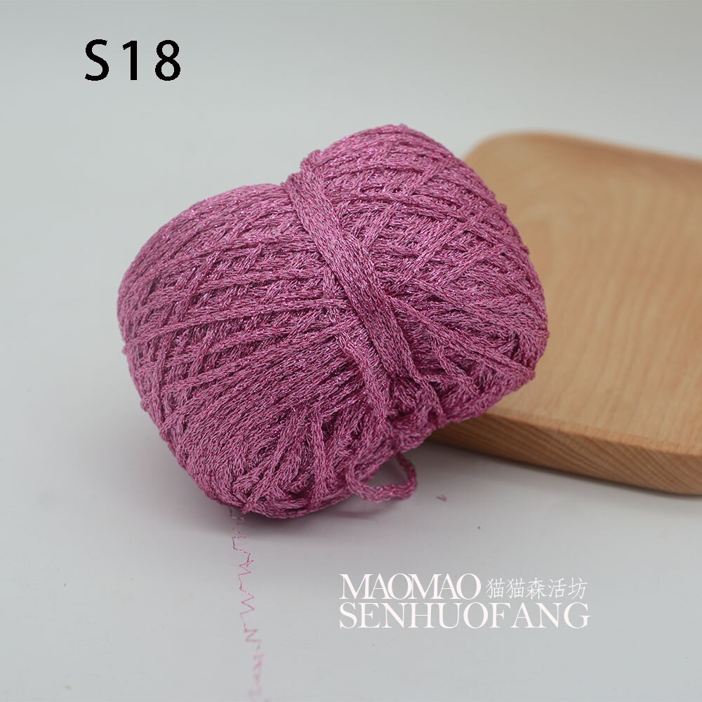 50g/Lot Gold Silver Metallic Yarn Sparkly Crochet Metallized Threads Hollow  Yarns for Hand Knitting DIY Amigurumi Doll line