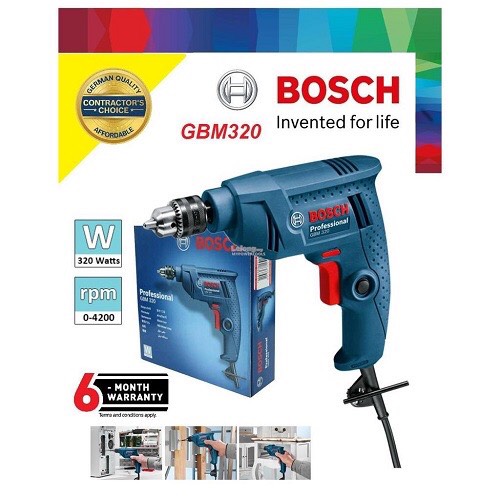 Máy Khoan Sắt Bosch GBM 320 (320W) /CHÍNH HÃNG/