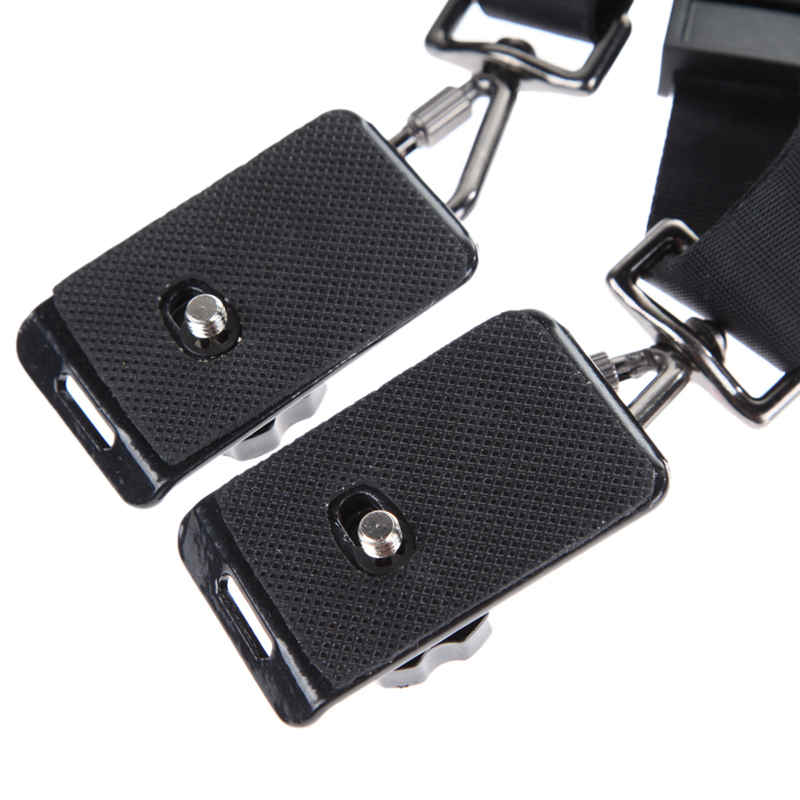 Black Double Dual Camera Shoulder Strap Quick Rapid Sling Camera Belt Adjustment For Canon For 2 Cameras Digital DSLR Strap New