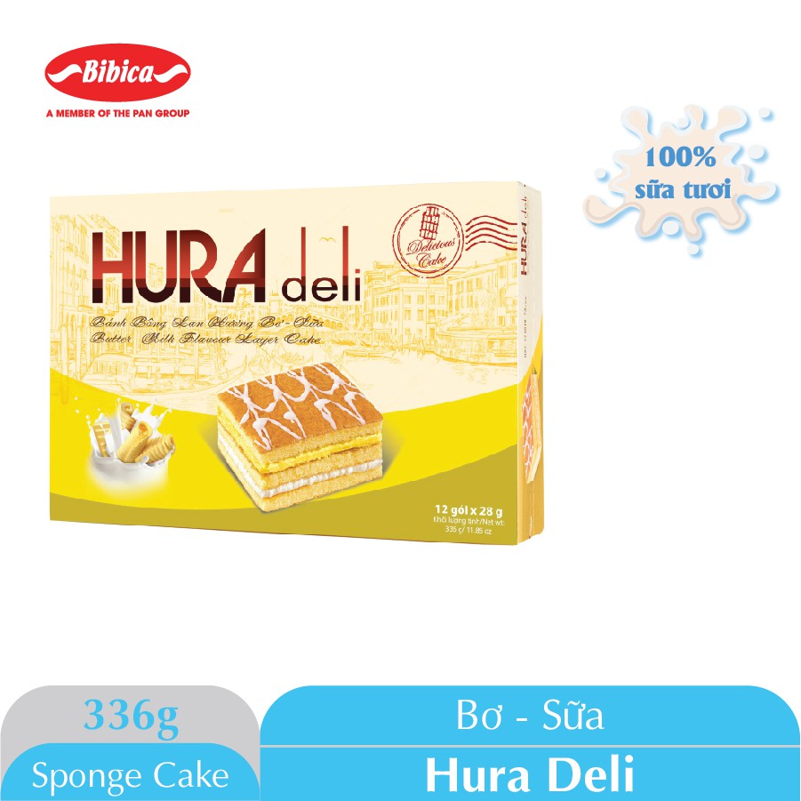 Bánh Hura Deli Cốm - Dừa Bibica 336g