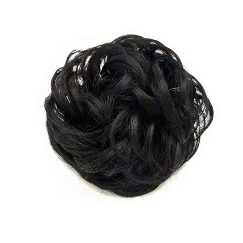 Real Fake Hair Ring Rubber Band Hair Bun Hair Pull Flower Small Ball Flower Bud Fluffy Curly Big Hair Ring. 