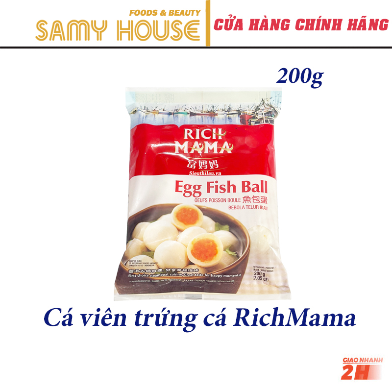 [Samy Food] [HCM SHIP 2H] Cá Viên Nhân Trứng Cá RichMama 200g