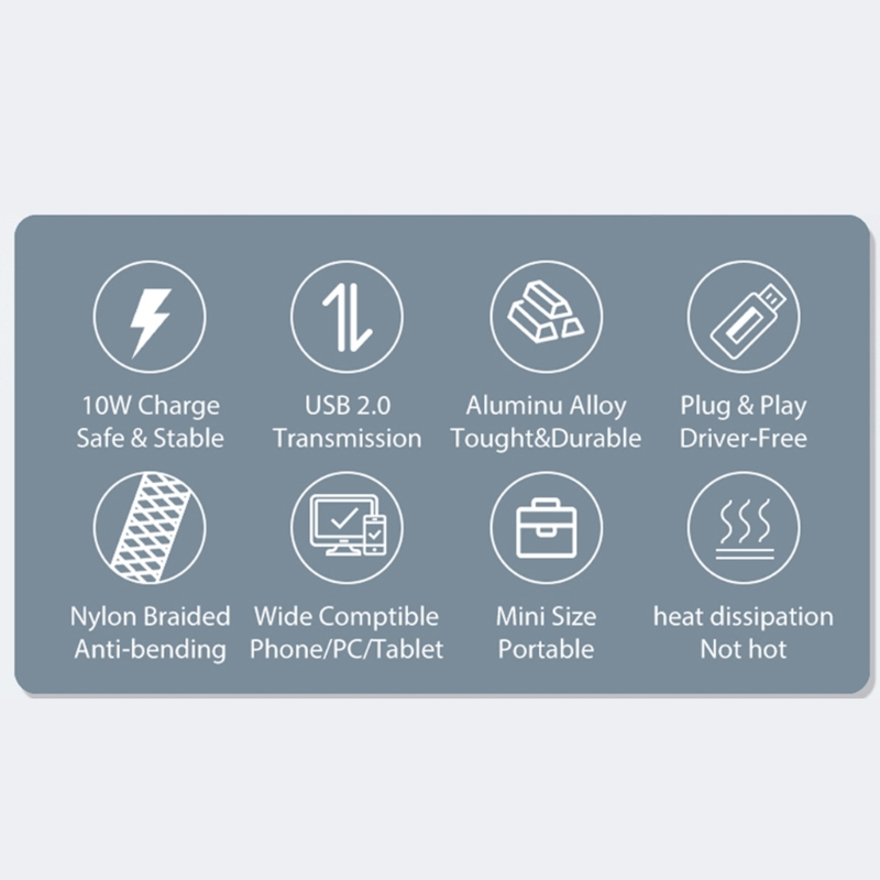 PD10W Fast-Charging USB Type-C To USBC OTG Adapter Cable for Cellphone Laptop