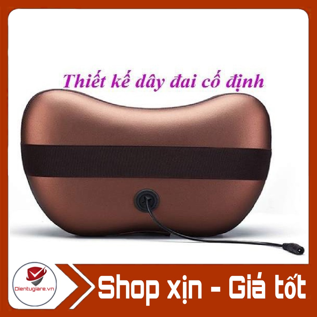 [HCM]Gối massage hồng ngoại 8 bi