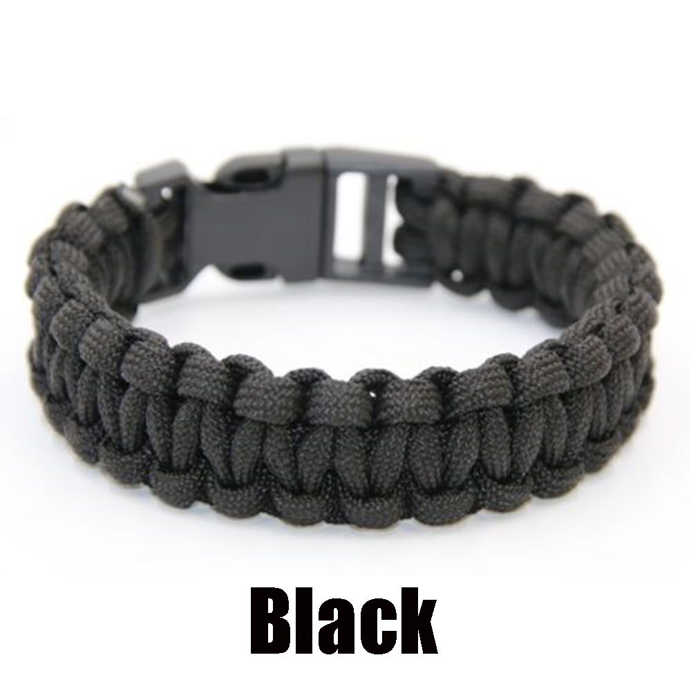 ADYQKU0DH Polyester Thiết bị khẩn cấp khóa nhựa Paracord Vòng tay Paracord Khóa dây Dệt