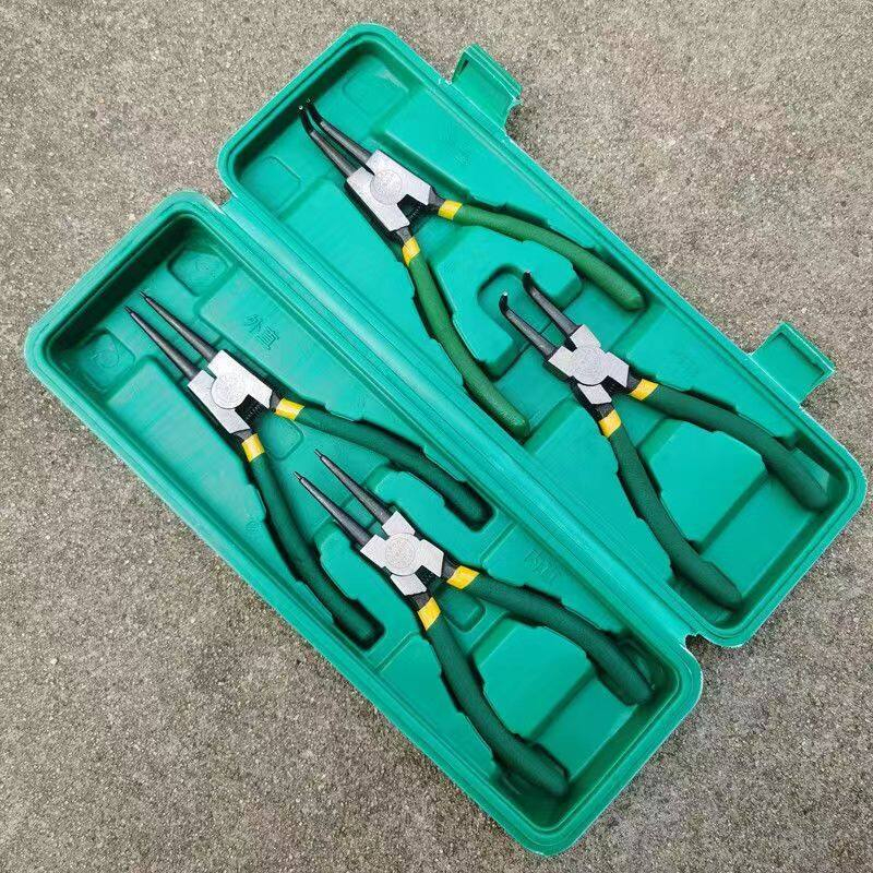Bộ 4 kìm mở phe，Bộ kìm mở phanh kềm phe cong, thẳng, ra vào và lò xo