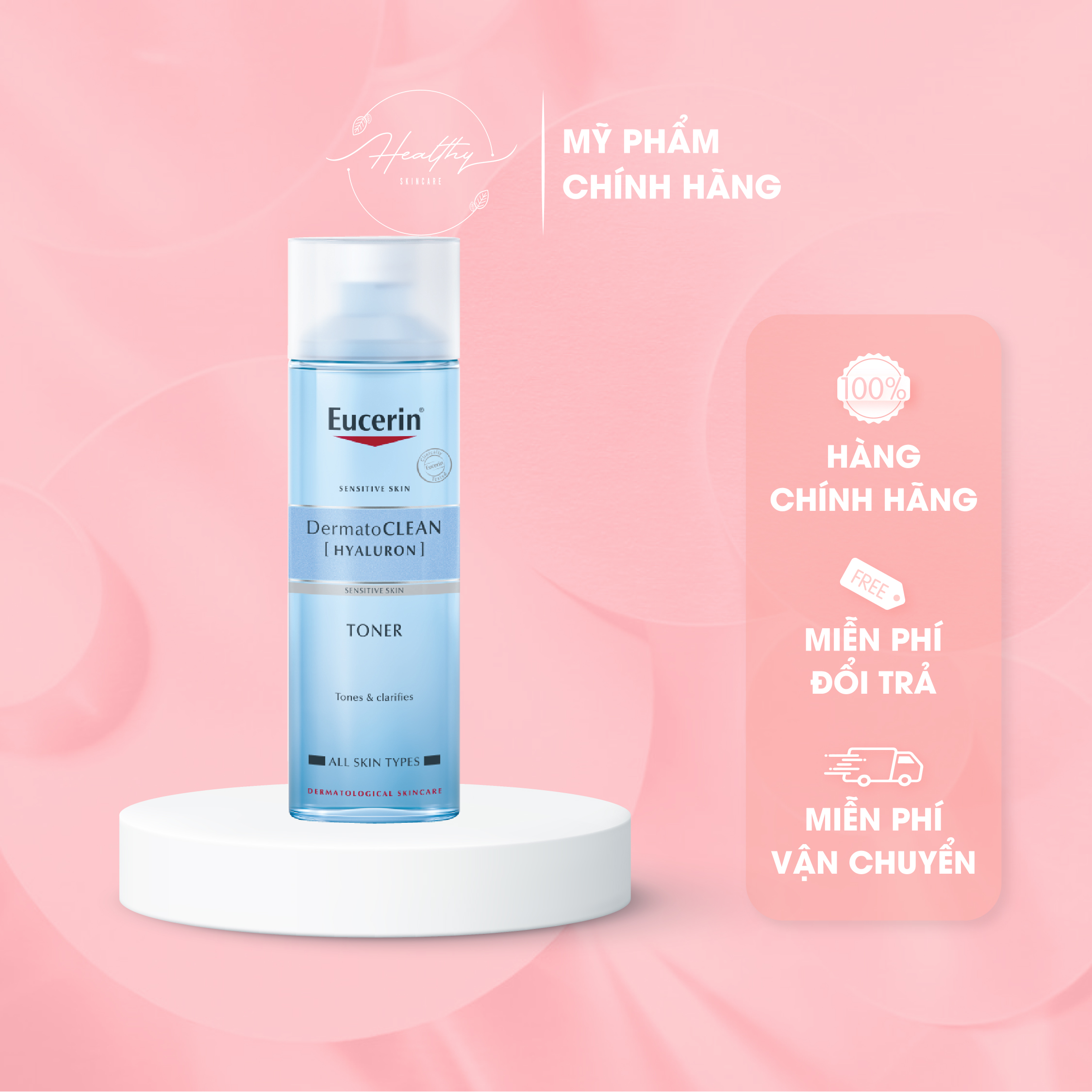 Nước hoa hồng cho da nhạy cảm eucerin dermato clean hyaluron toner 200ml – 63995 healthy