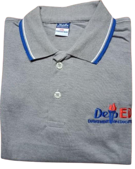 BUNDLE OF 2 Polo Shirt with Embroidered DepEd Logo Blue Corner Unisex ...