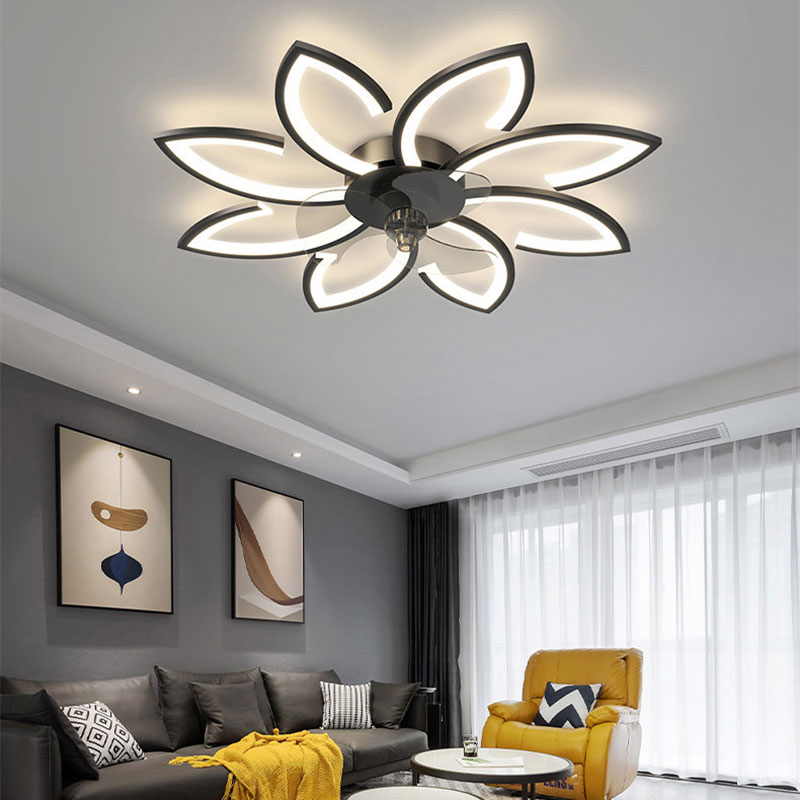 110V invisible American standard ceiling fan lamp variable frequency ceiling lamp for bedroom, dining room and living room