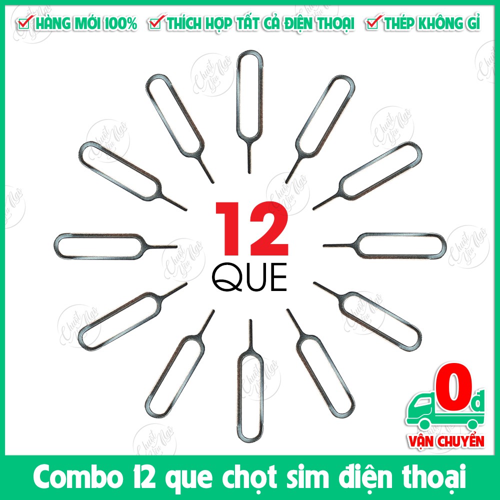 Combo 12 cây que chọt sim