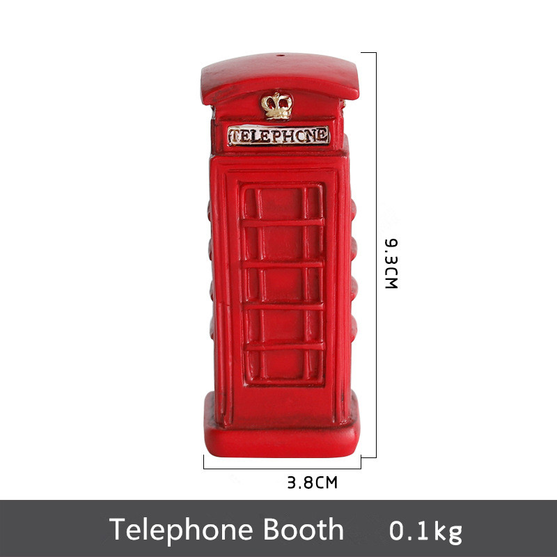 【Yibei Fairy Tale Toy City】1PC Red Bus Postbox Telephone Booth London ...