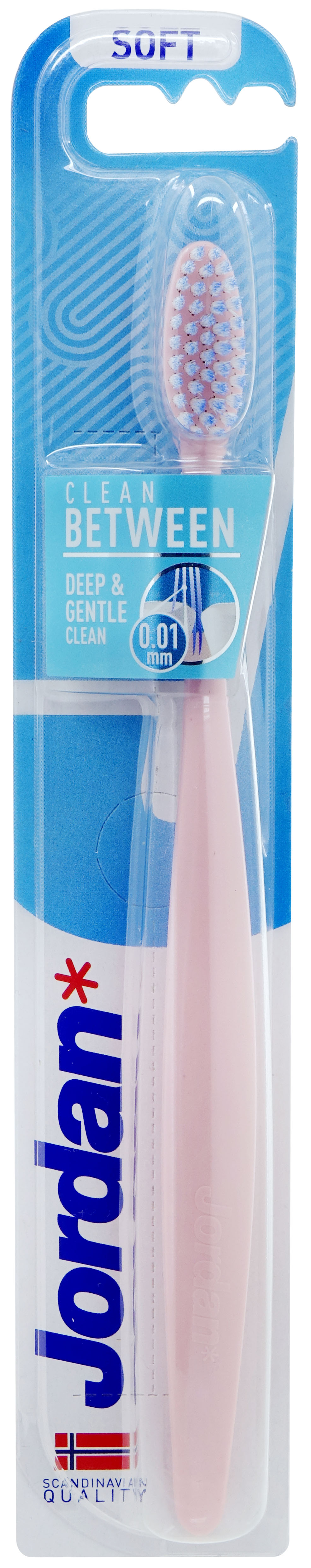 Combo 4 Bàn chải đánh răng Jordan Clean Between, Lông siêu mềm siêu mảnh 0.01mm