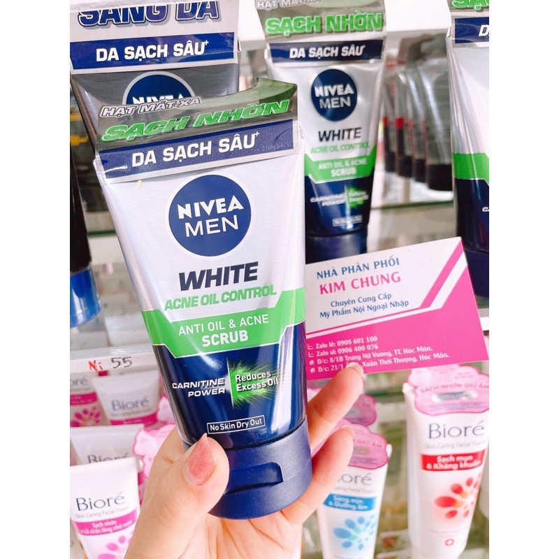 Sữa rửa mặt Nivea Men tuýp lớn 100g (Sáng da, sạch nhờn, giảm mụn)