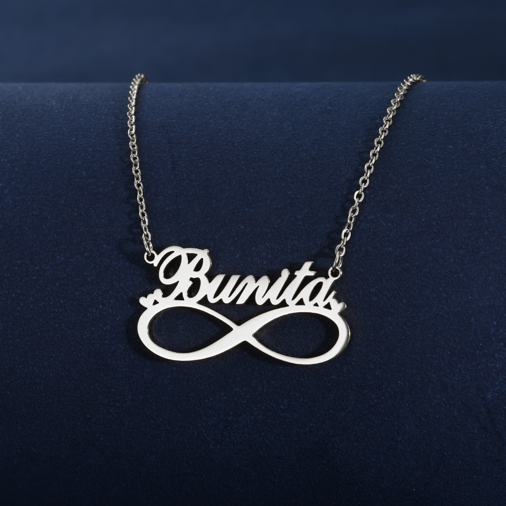 Personalized Infinity Name Necklaces For Women Love Jewelry Stainless Steel Couple Necklace Wedding Gifts Nameplate Accessories. 