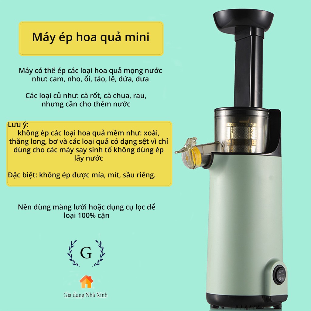 Máy Ép Chậm Mini, Máy Ép Chậm Trái Cây Chính Hãng