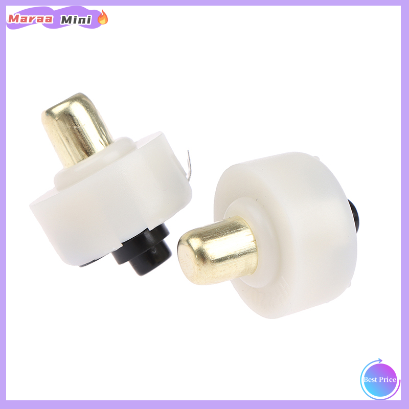 Maraa 2Pcs 17mm LED Flashlight Push Button Switch ON OFF Electric Torch Tail Switch