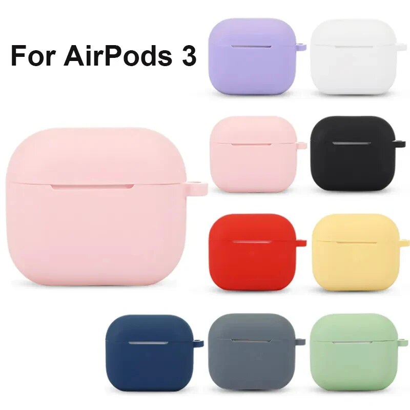 Soft Silicone Case For Airpods 3 Protective Case Cover For Airpods 3 Case Wireless Bluetooth Earphones Case Accessories