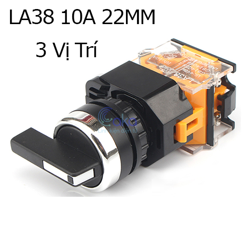 Công Tắc Xoay Tủ Điện LA38 2-3 Vị Trí Phi 22 Cho Điều Khiển