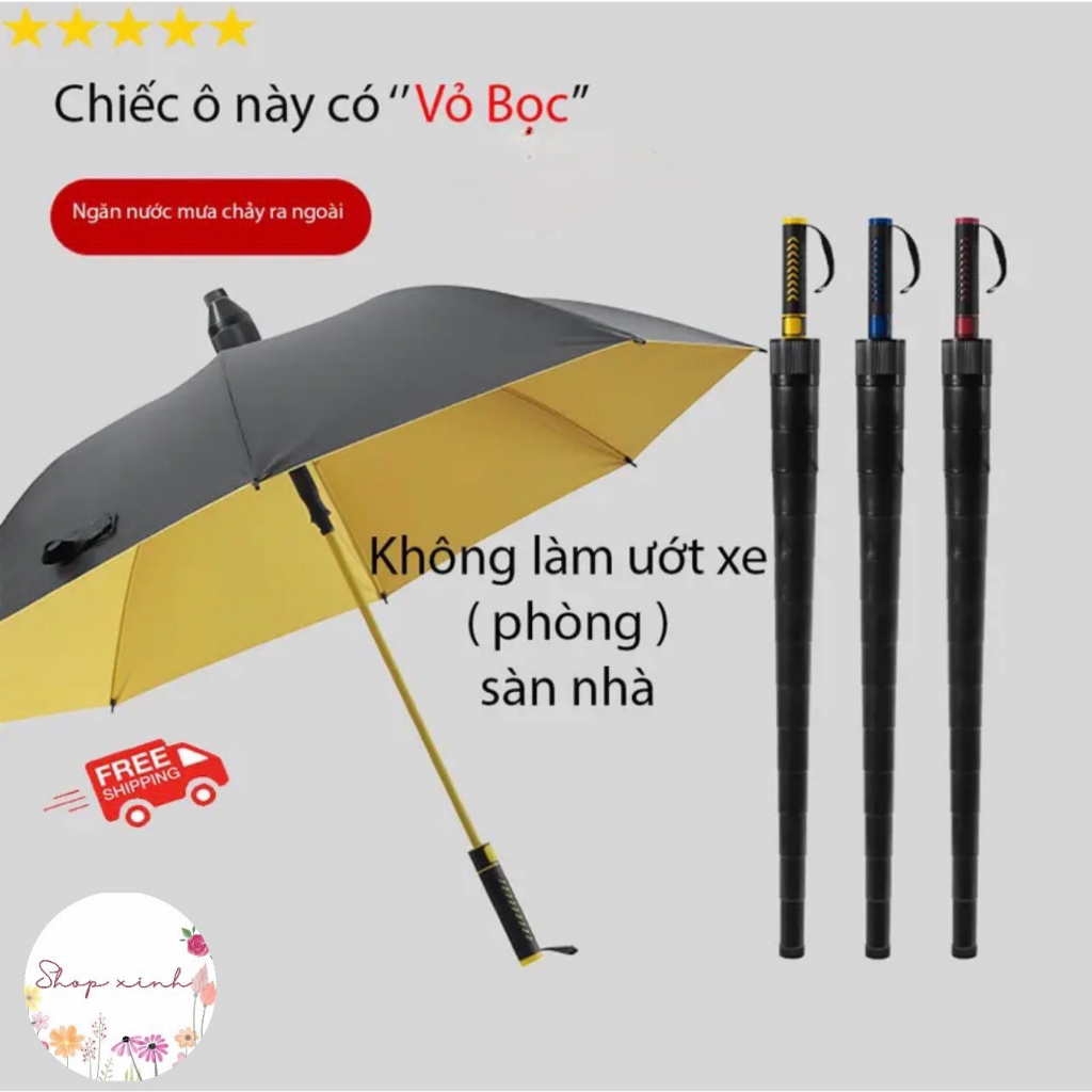 Ô Dù Che Mưa, Nắng Chống Tia UV Cỡ Lớn 2 Lớp Nan To Cán Dài Chống Gỉ Thiết  Đóng Mở Tự Động