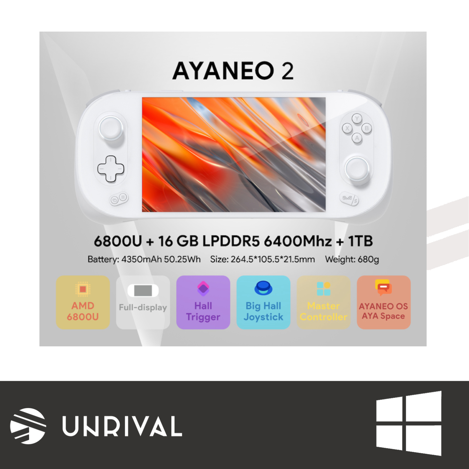 Ayaneo 2 AMD 6800U 1TB 16GB (Sky White) - Unrival | Lazada Singapore