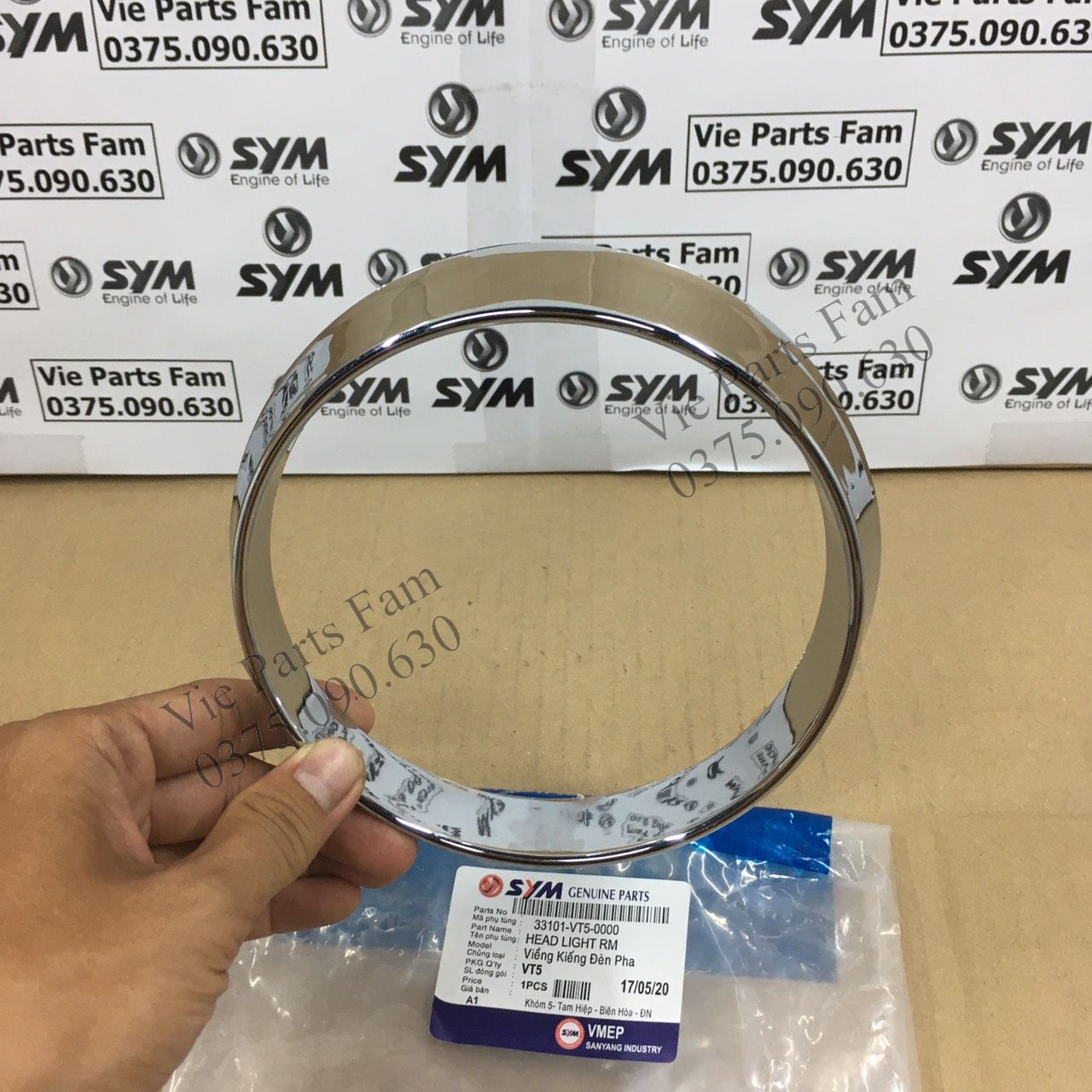 Viền đèn pha xe Attila Elizabeth SYM (dòng xăng cơ bình xăng con)