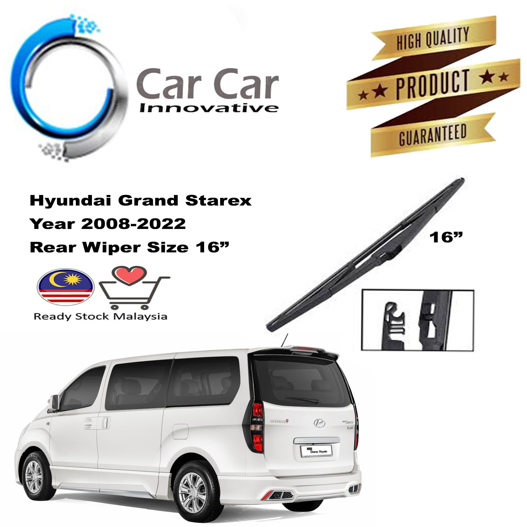 Hyundai Grand Starex Rear Wiper Year 20082022 ( 1 pcs16" ) Lazada