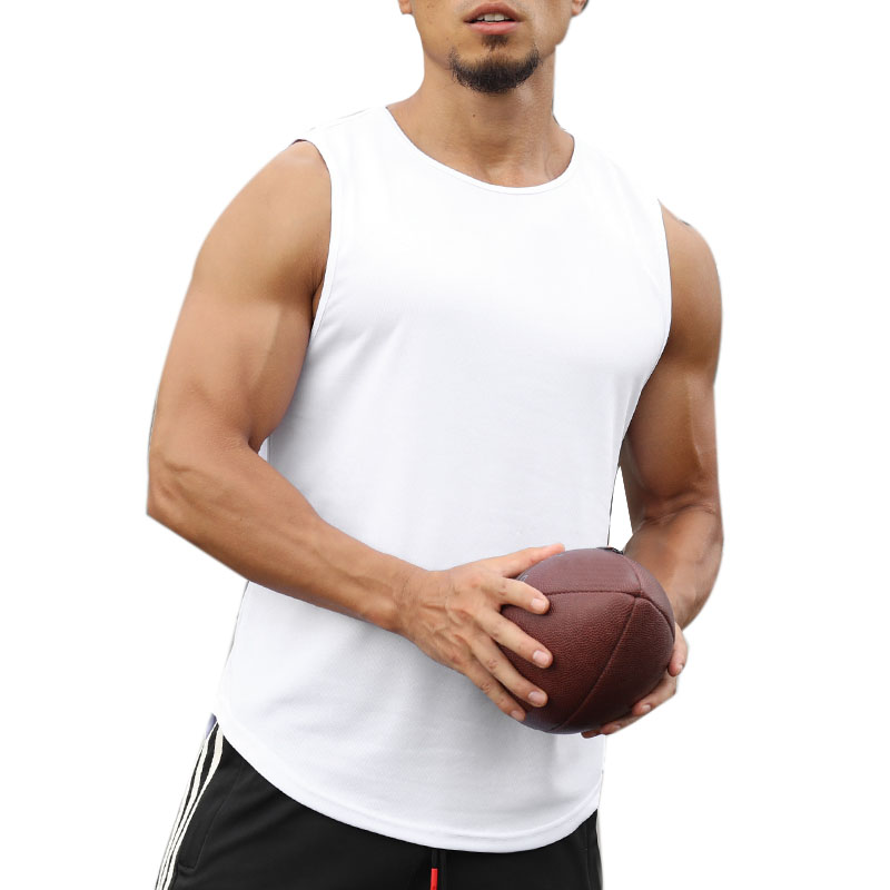 Marathon Quick-Drying Sports Vest Men's Sleeveless Running Training Basketball Loose Fitness Vest.