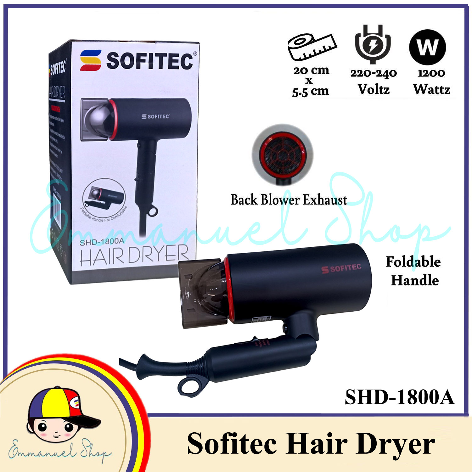 Professional Hair Dryer Kit Blower SOFITEC SHD1800A Lazada PH
