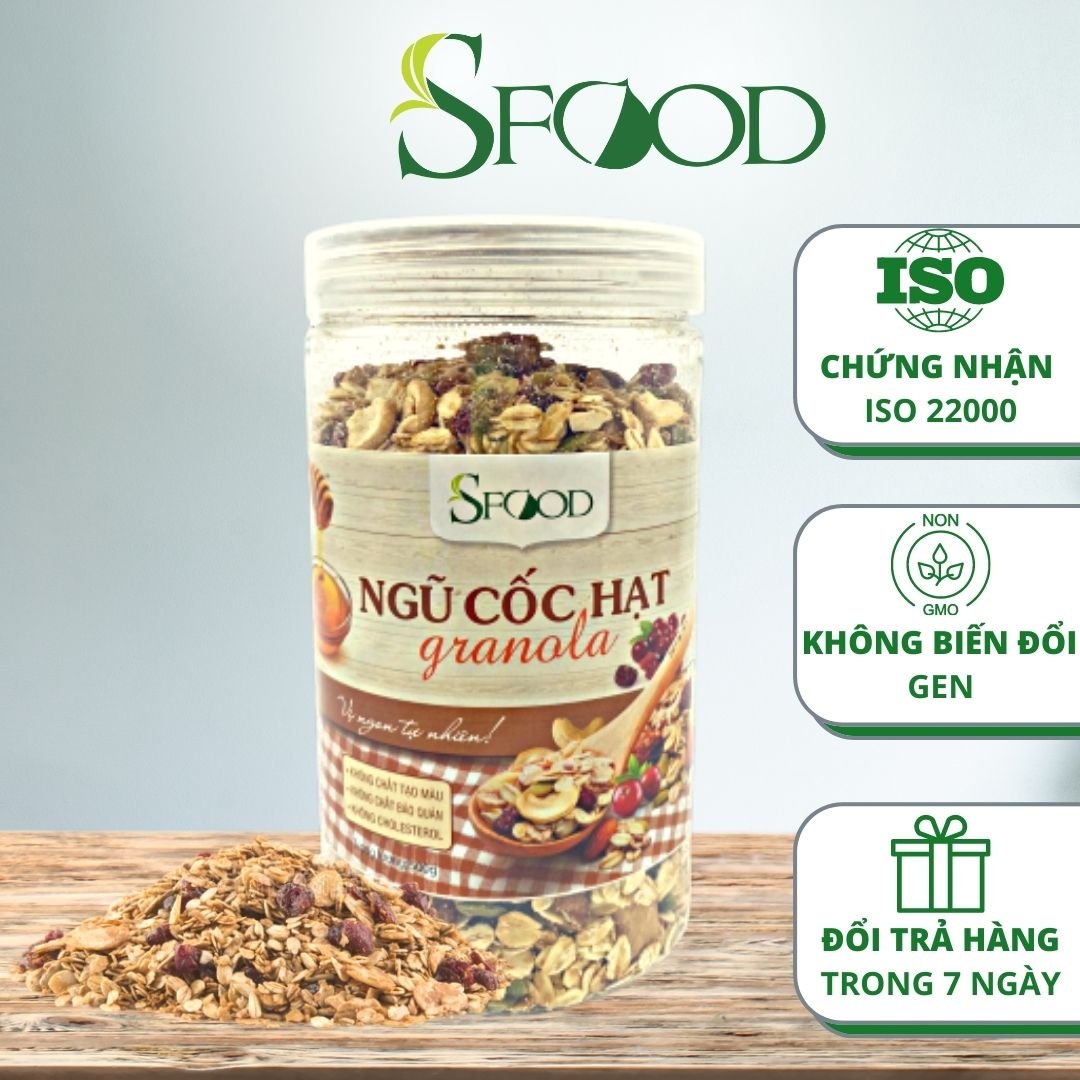 Granola siêu hạt Sfood, ngũ cốc granola